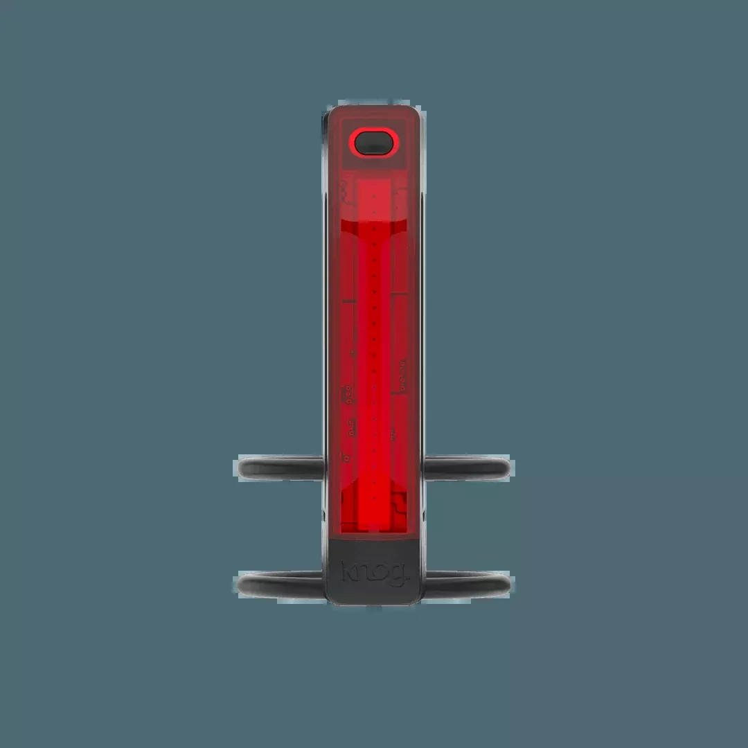 Knog Plus Rear Light: Sleek Black Design with Advanced Features for Enhanced Bicycle Safety and Visibility