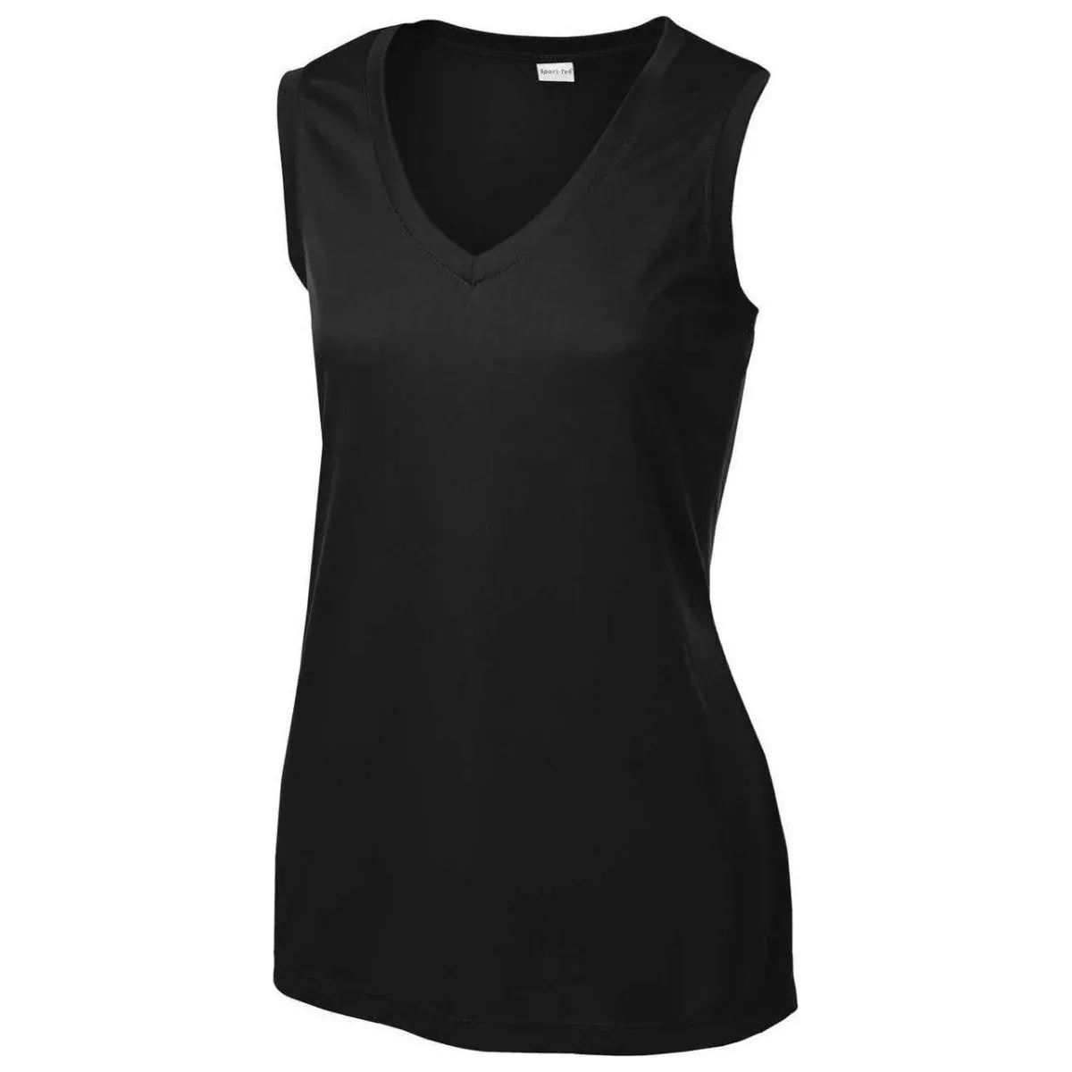 Ladies Sleeveless Moisture Wicking V-Neck Tee