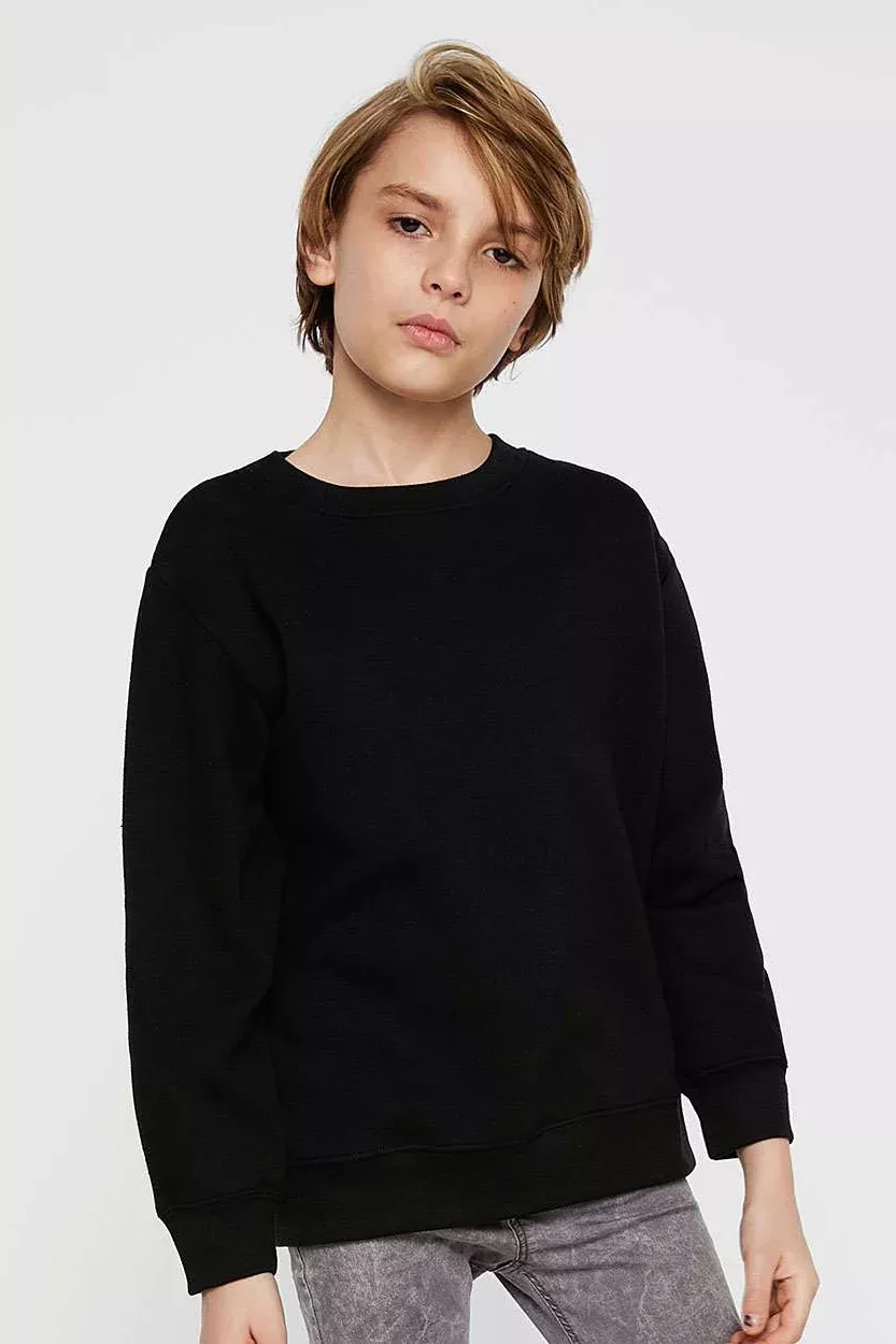 LAT Youth Elevated Fleece Crewneck Sweatshirt - Black
