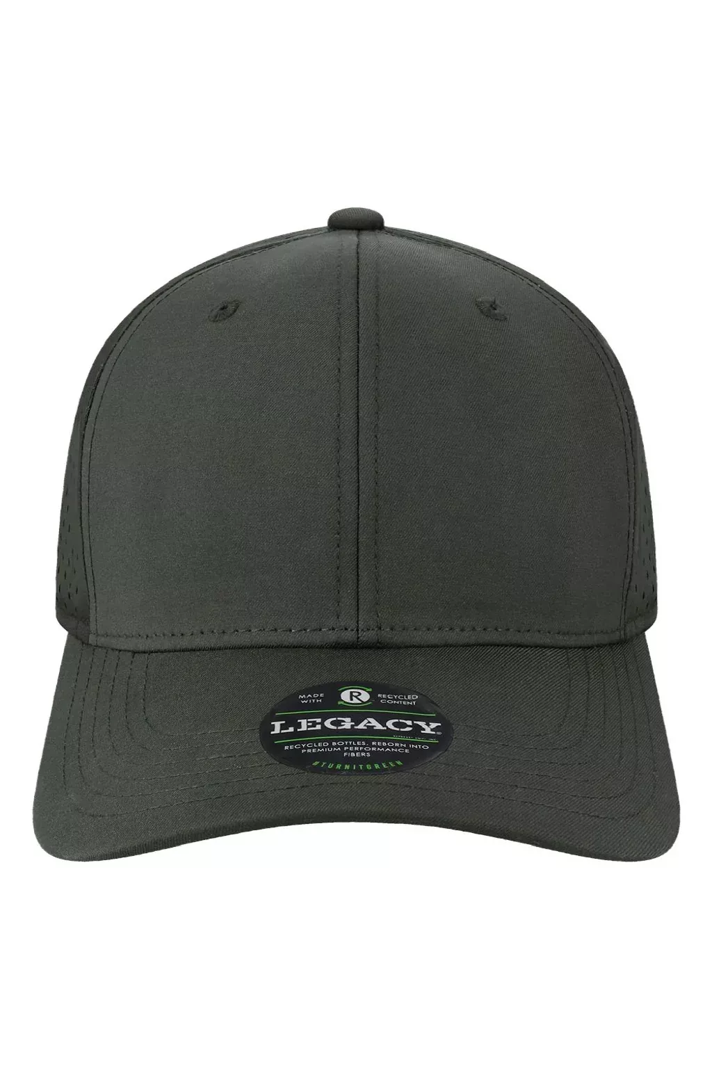 Legacy Hats Mens Reclaim Mid Pro Moisture Wicking Adjustable Hat - Black