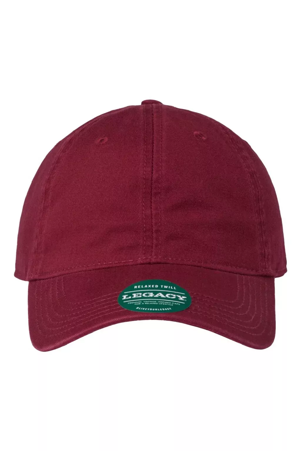 Legacy Hats Mens Relaxed Twill Adjustable Dad Hat - Burgundy