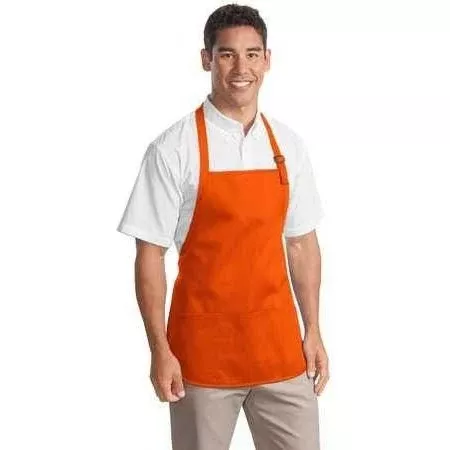 Medium Length Apron with Pouch Pockets. A510. 1