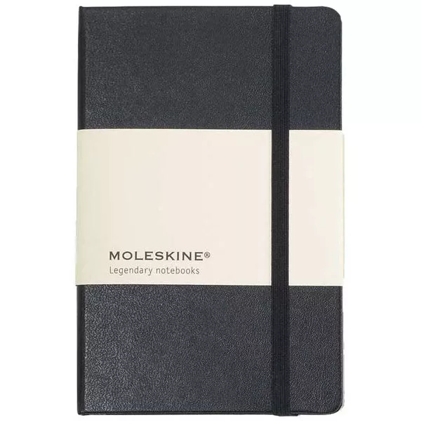 Moleskine Black Hard Cover Plain Pocket Notebook (3.5" x 5.5")