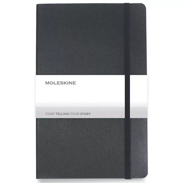 Moleskine Black Soft Cover Ruled Large Notebook (5" x 8.25")