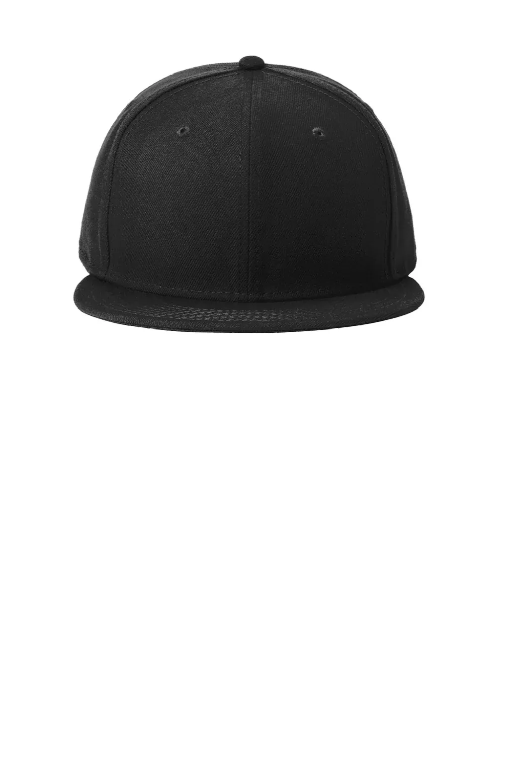 New Era Hats Mens Flat Bill Snapback Hat - Black - Closeout