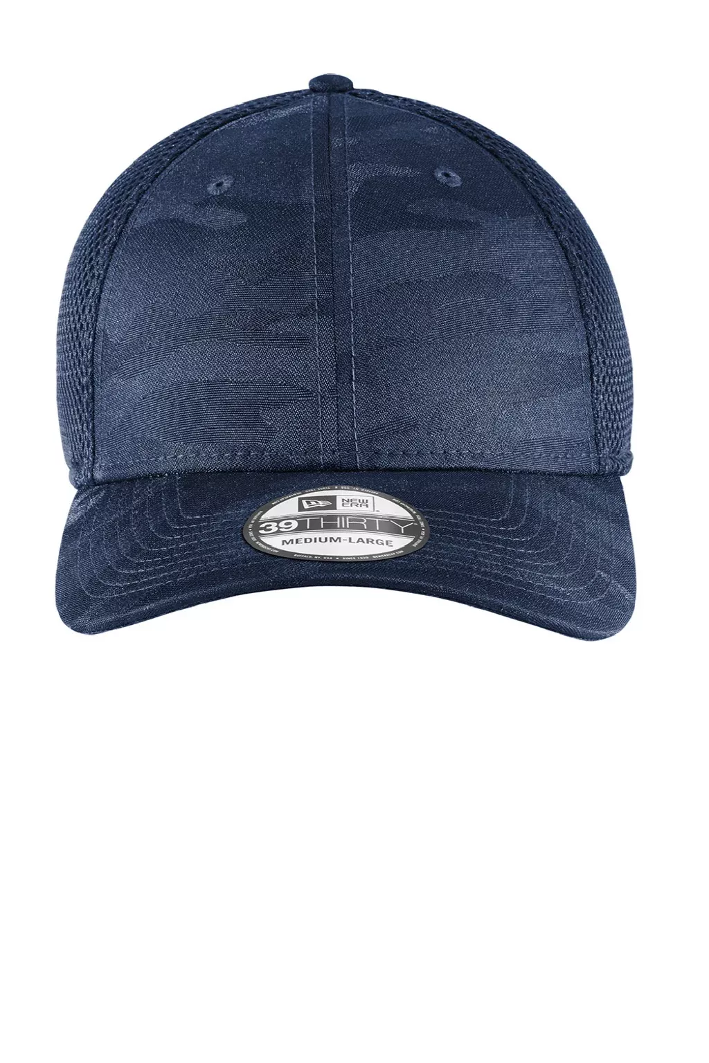 New Era Hats Mens Tonal Camo Tech Mesh Stretch Fit Hat - Navy Blue Camo