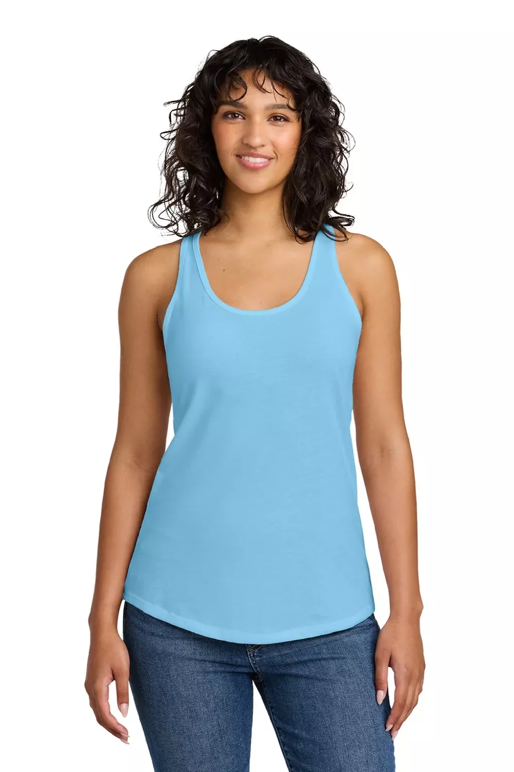 Next Level Womens Ideal Jersey Tank Top - Cancun Blue
