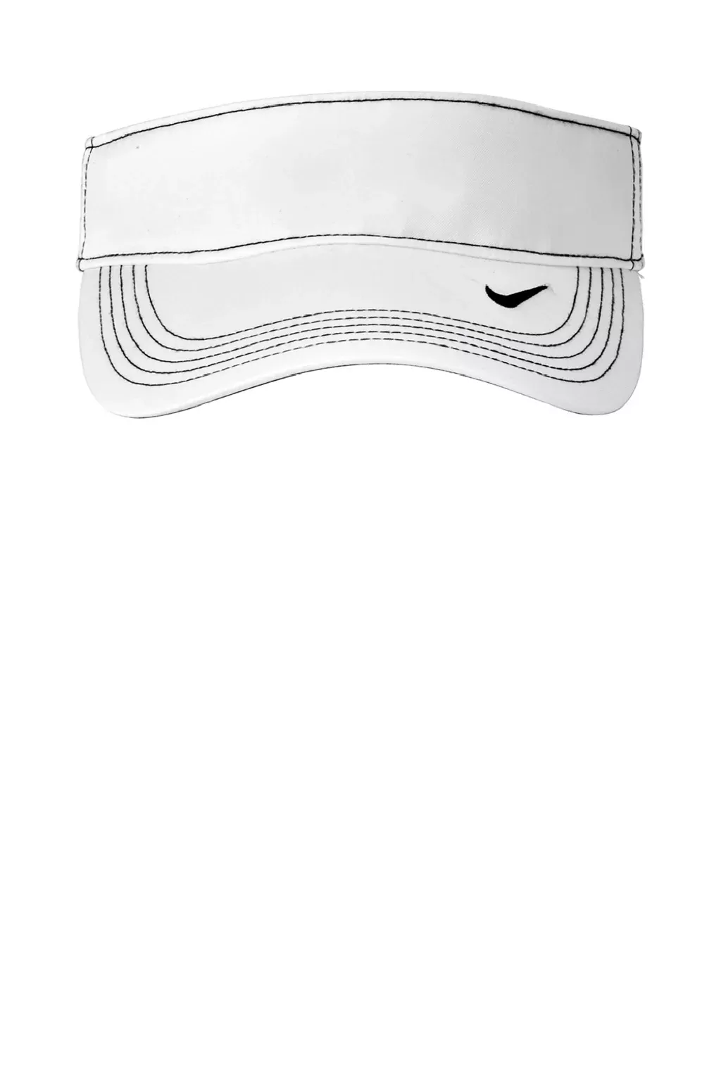Nike Hats Mens Dri-Fit Moisture Wicking Swoosh Adjustable Visor - White