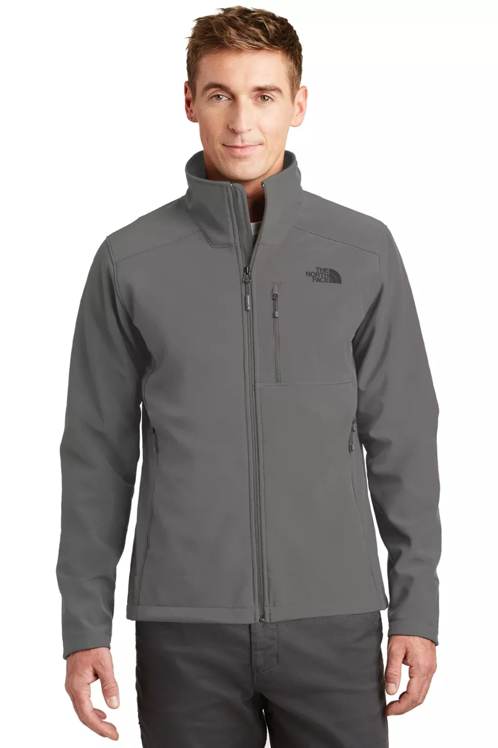 The North Face Mens Apex Barrier Wind & Water Resistant Full Zip Jacket - Asphalt Grey