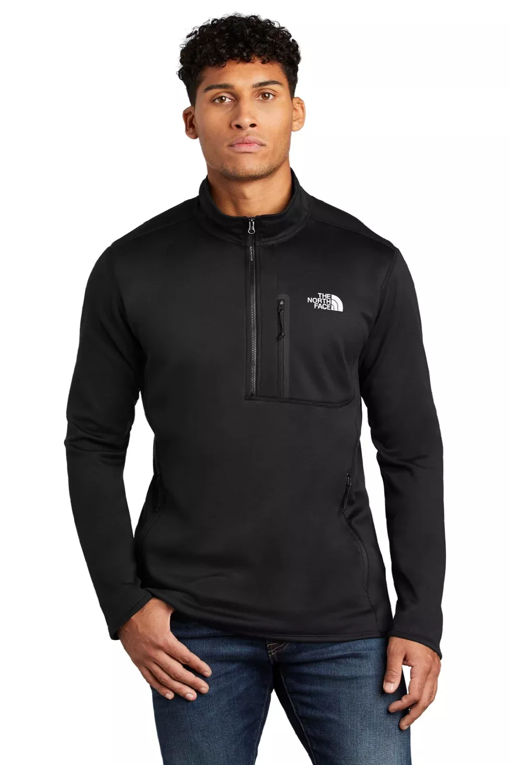 The North Face Mens Skyline 1/4 Zip Fleece Jacket - Black