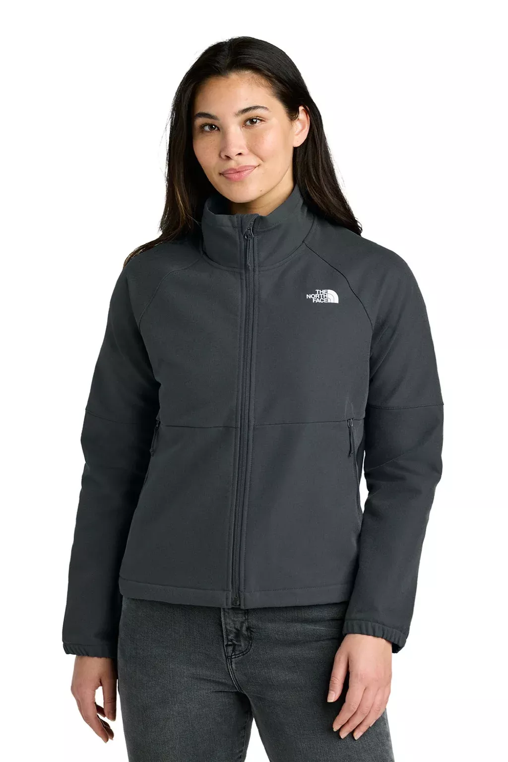 The North Face Womens Barr Lake Soft Shell Full Zip Jacket - Heahter Dark Asphalt Grey