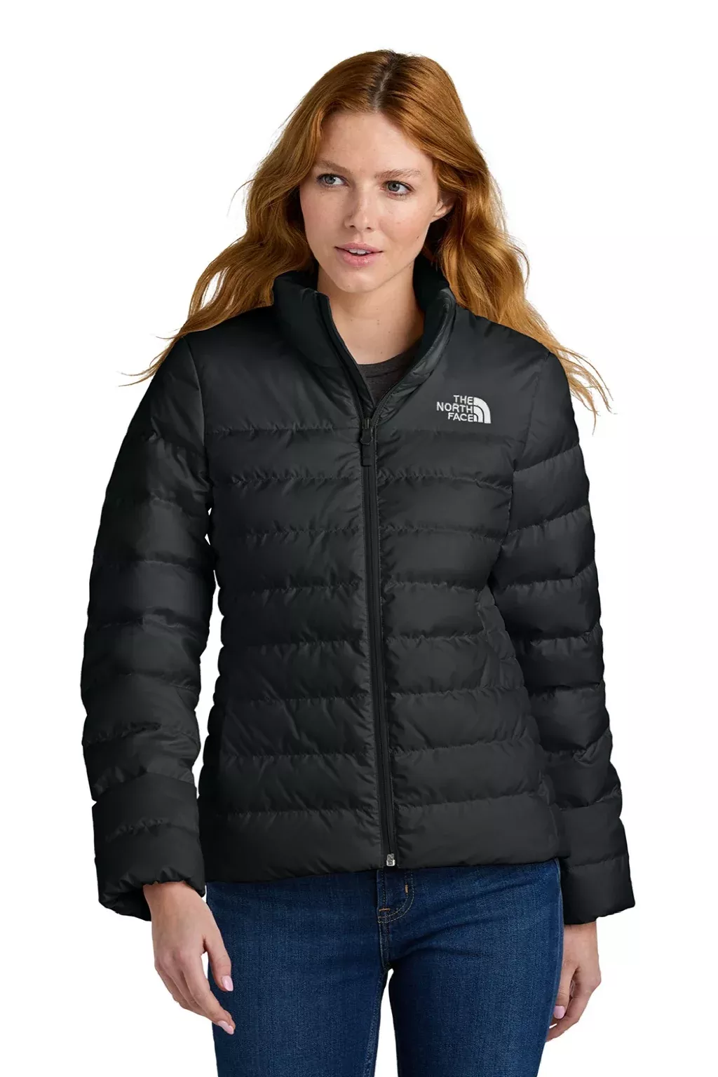 The North Face Womens Down Hybrid Water Resistant Full Zip Jacket - Black