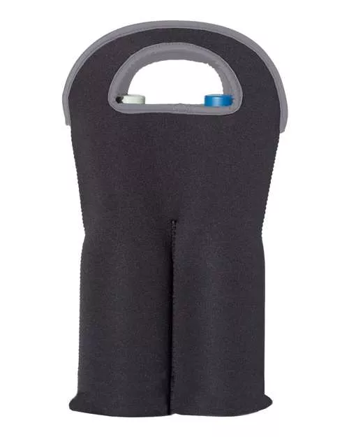 OAD OAD020 Insulated Neoprene Double Wine Tote – 2.5mm Neoprene | Holds Two 750ml Bottles