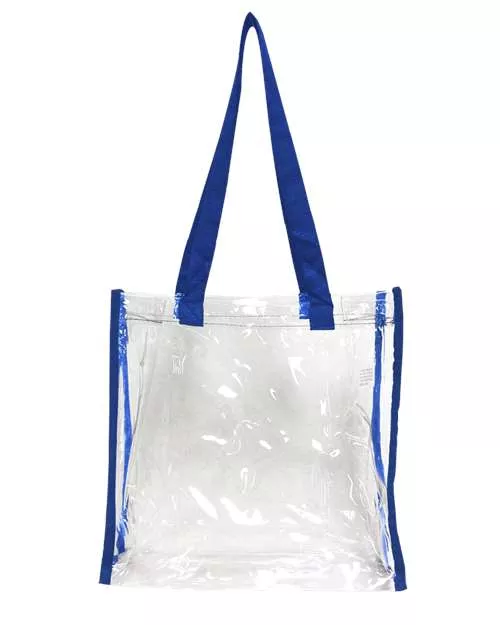 OAD OAD5004 Clear Value Tote – 0.3mm Double-Polished 100% PVC Transparent Tote | 12"W × 12"H × 6"D