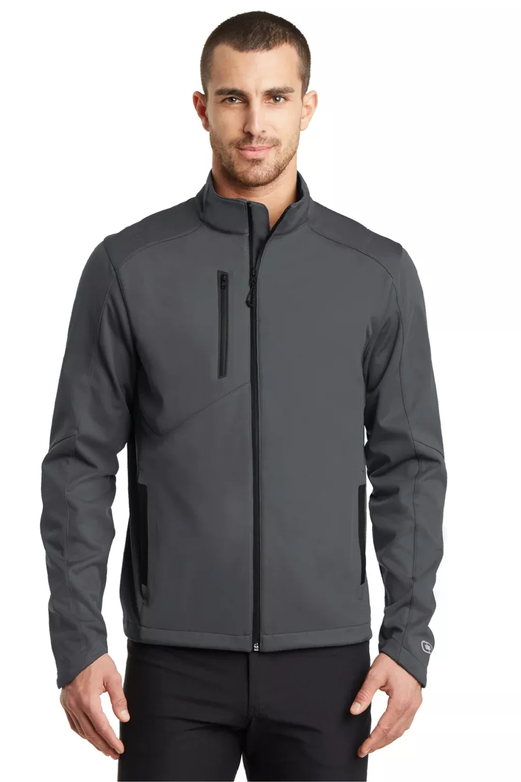 Ogio Mens Endurance Crux Wind & Water Resistant Full Zip Jacket - Gear Grey