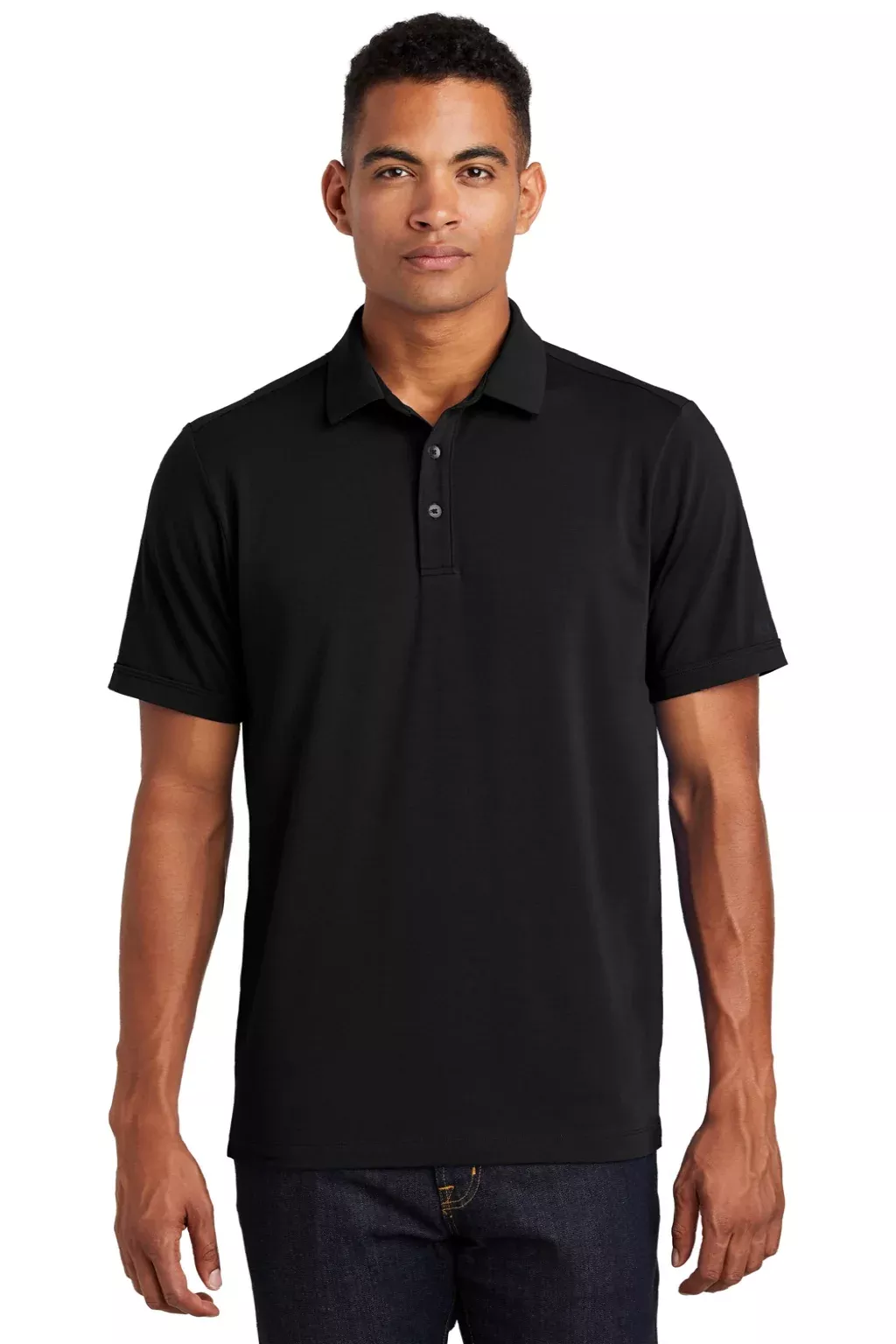 Ogio Mens Limit Moisture Wicking Short Sleeve Polo Shirt - Blacktop