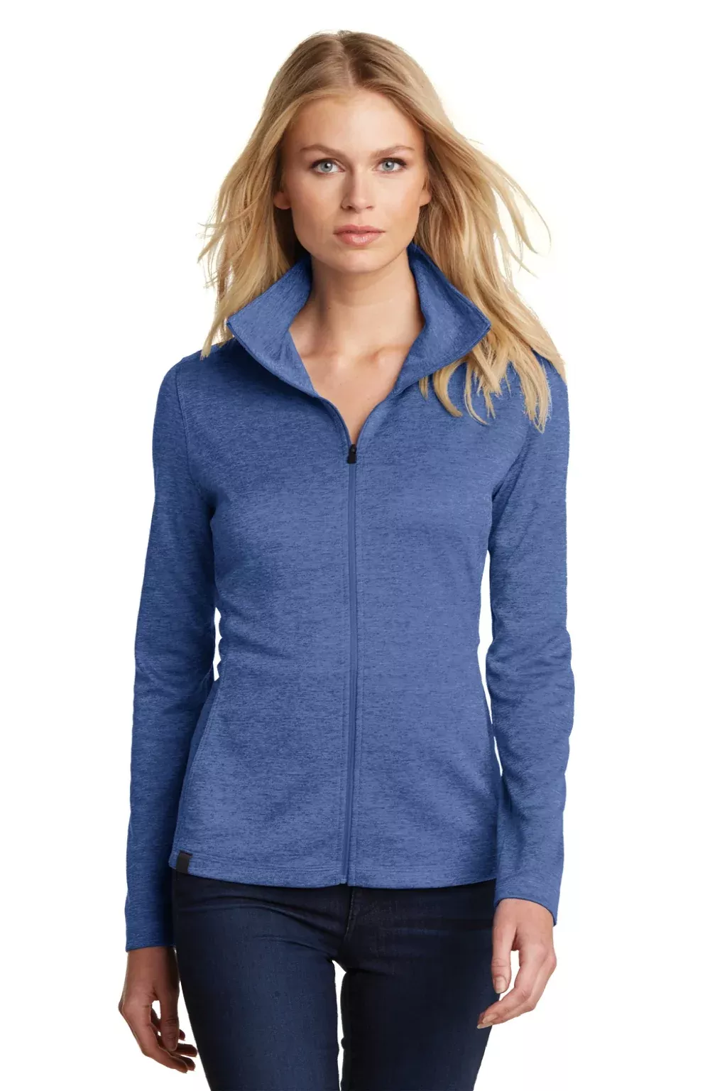 Ogio Womens Pixel Moisture Wicking Full Zip Sweatshirt w/ Pockets - Optic Blue