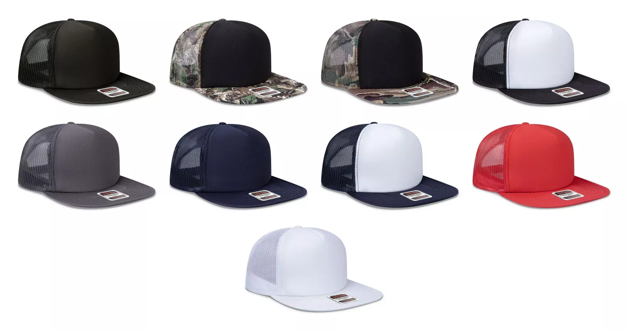 OTTO CAP 132-1037 - OTTO SNAP 5 Panel High Crown Mesh Back Trucker Snapback Hat