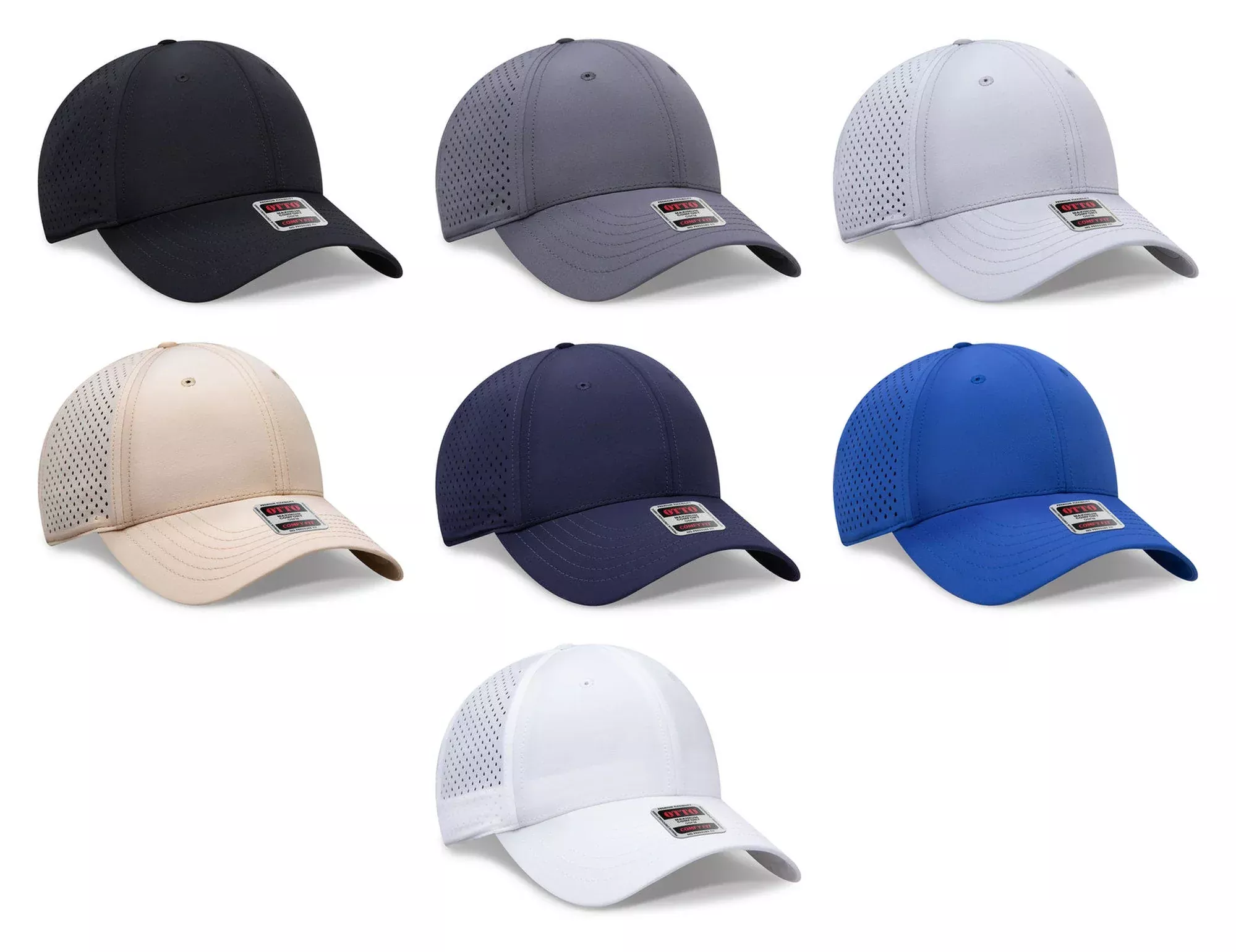 OTTO CAP 19-5 - OTTO COMFY FIT 6 Panel Low Profile Perforated Cap
