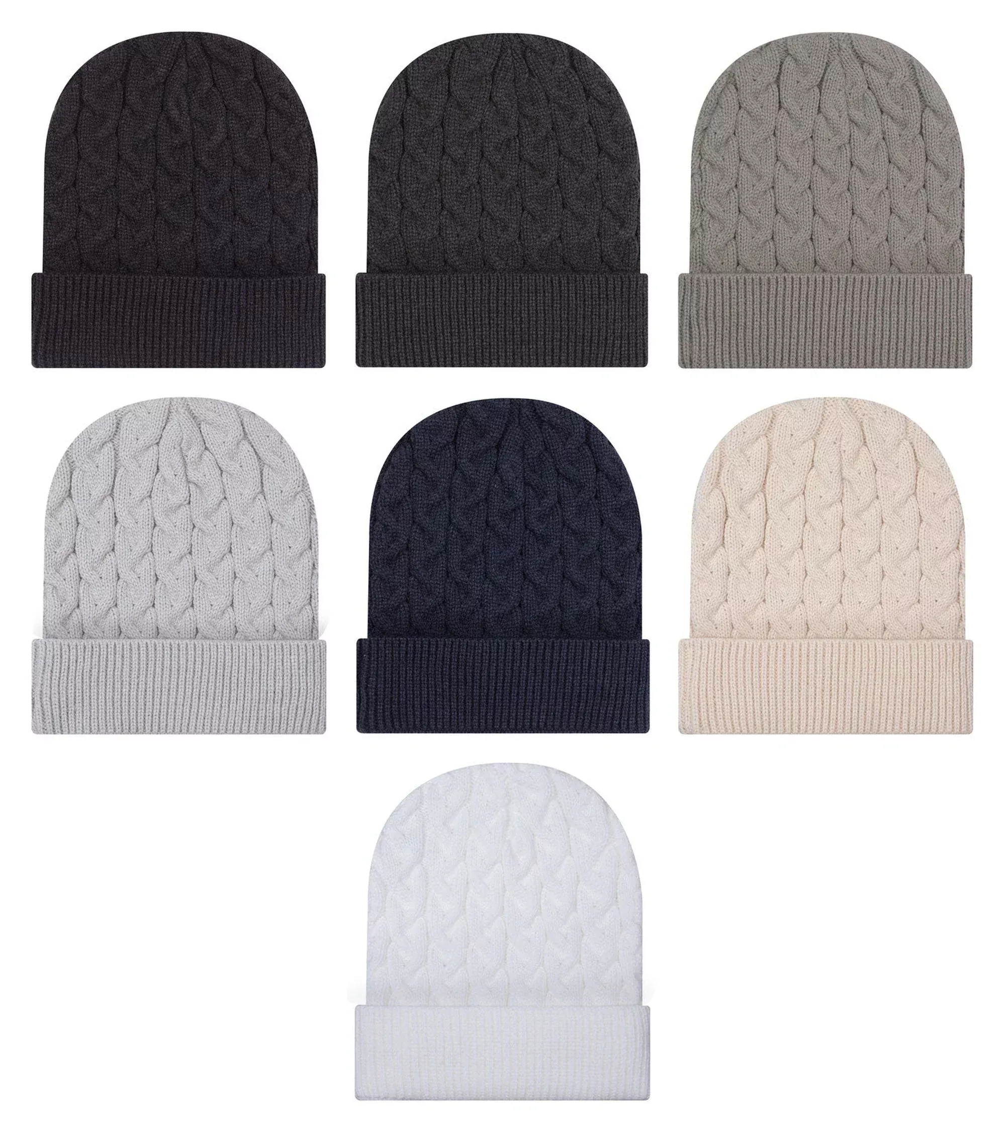 OTTO CAP 82-1 - Cable Knit Beanie 12"w/ Rib Knit Cuff