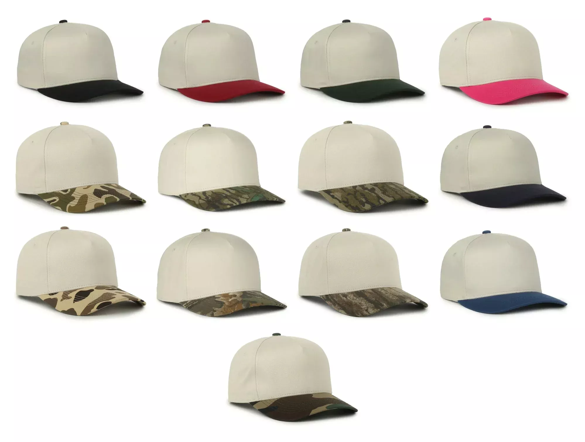 Outdoor Cap 560 Two-Tone 5-Panel Cap – High Crown, Structured Cotton Twill with Comfort Sweatband