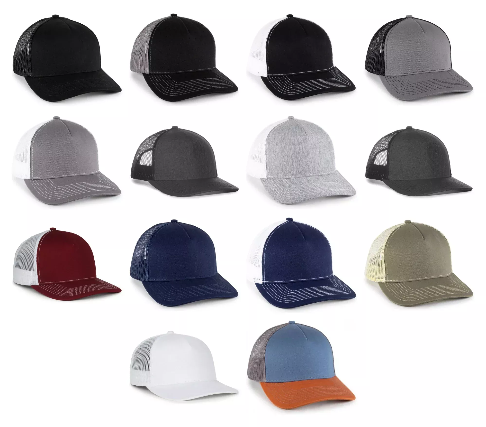 Outdoor Cap 571 Premium 5-Panel Trucker Cap – Modern Design with Chino Twill Front & Mesh Back