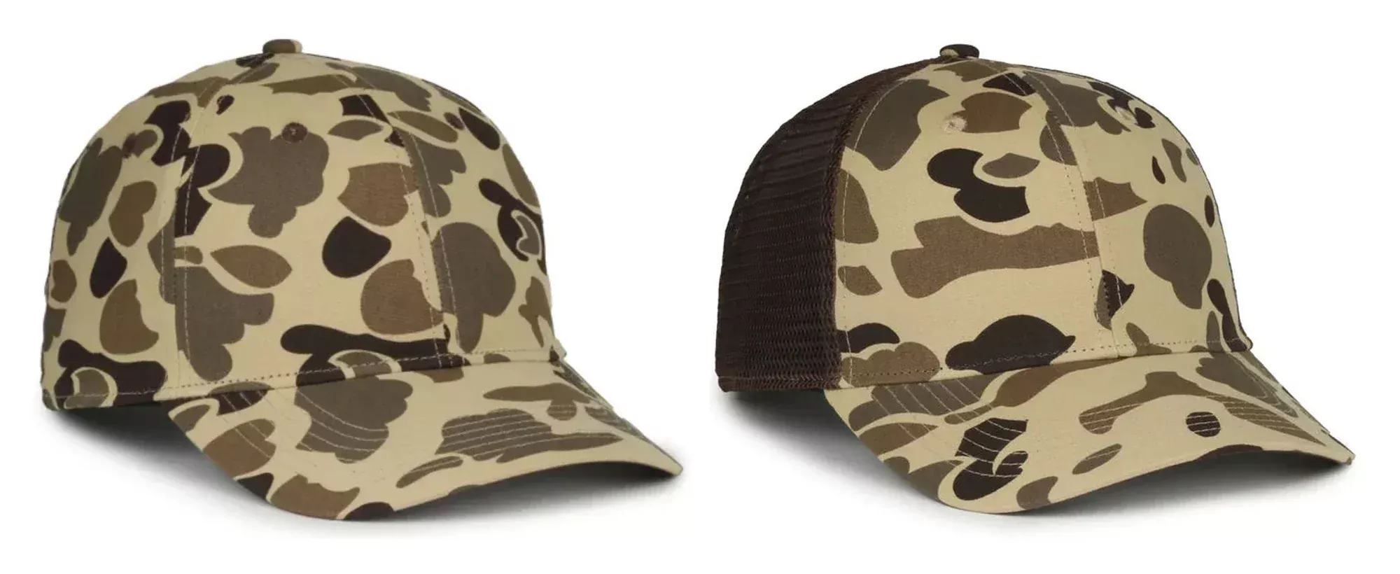 Outdoor Cap GC100 Canvas Camo Hat – Mid Crown Structured Cap with Snapback Closure