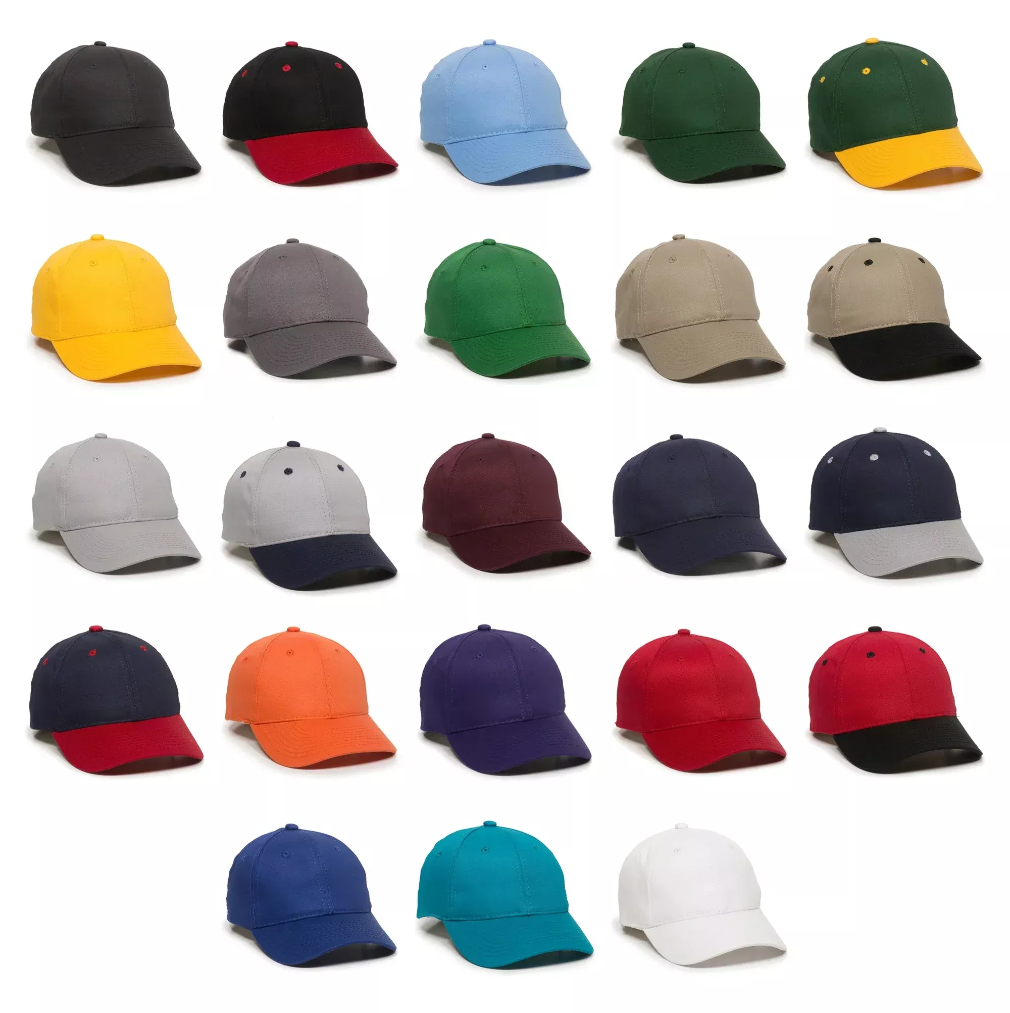 Outdoor Cap GL-271 Cotton Twill Hook and Loop Hat – Structured Mid-Low Crown Cap with Pre-Curved Visor