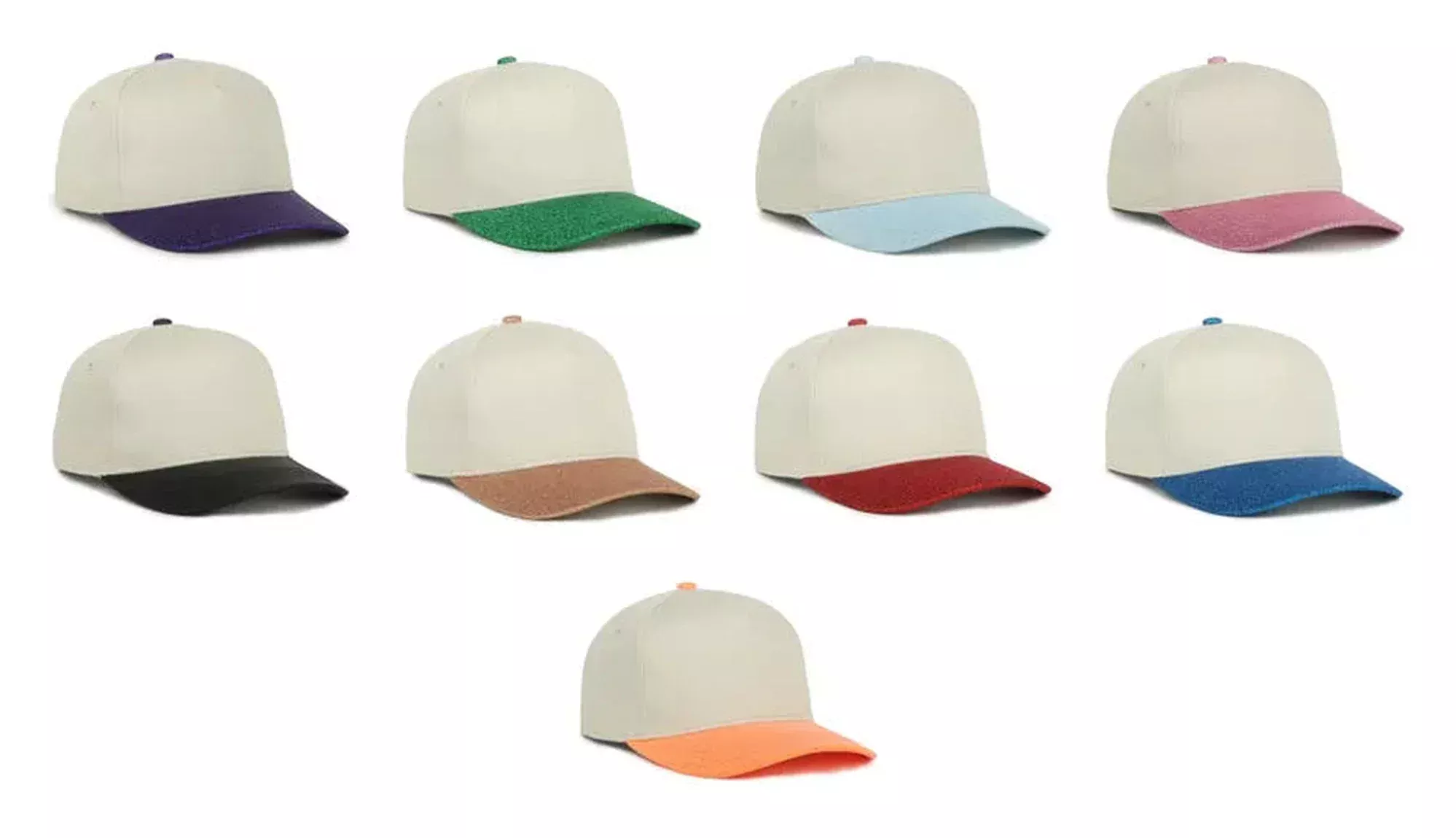 Outdoor Cap OC560GLTR – Two‑Tone Ladies’ 5‑Panel Glitter Cap with Structured Mid Crown