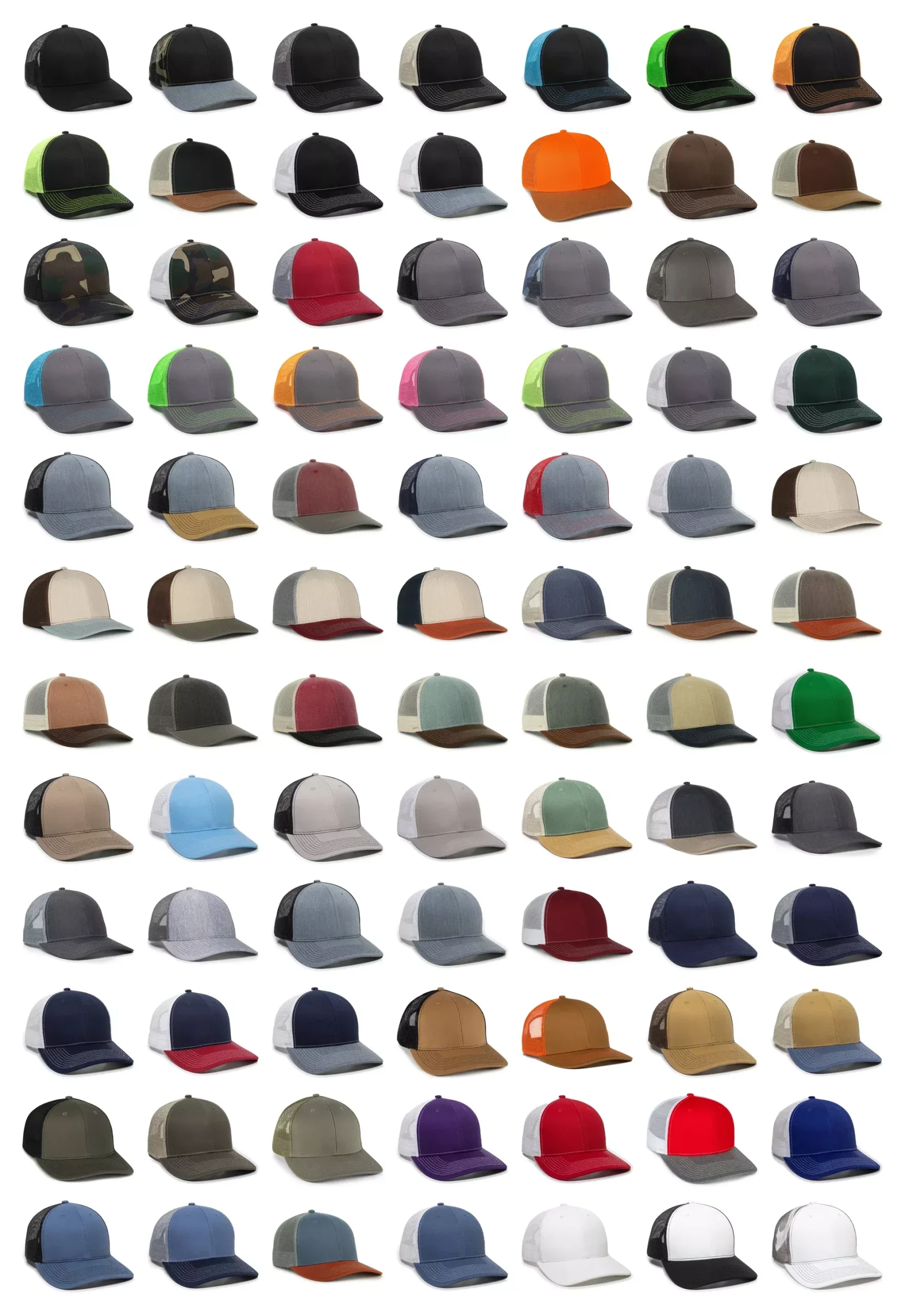 Outdoor Cap OC771 Premium Modern Trucker Cap – Pro Round Crown, Mesh Back, Structured Fit, Adjustable Snapback
