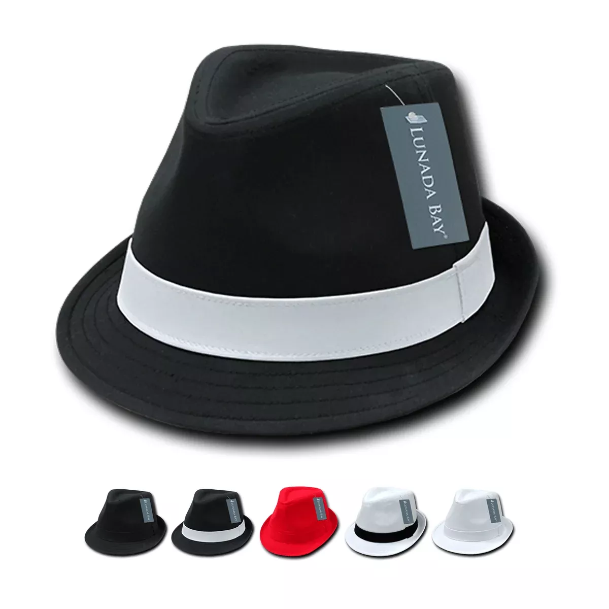 Poly Woven Fedora Hats - 553
