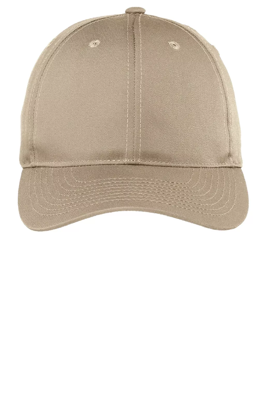 Port Authority Hats Mens Fine Twill Adjustable Hat - Khaki Brown