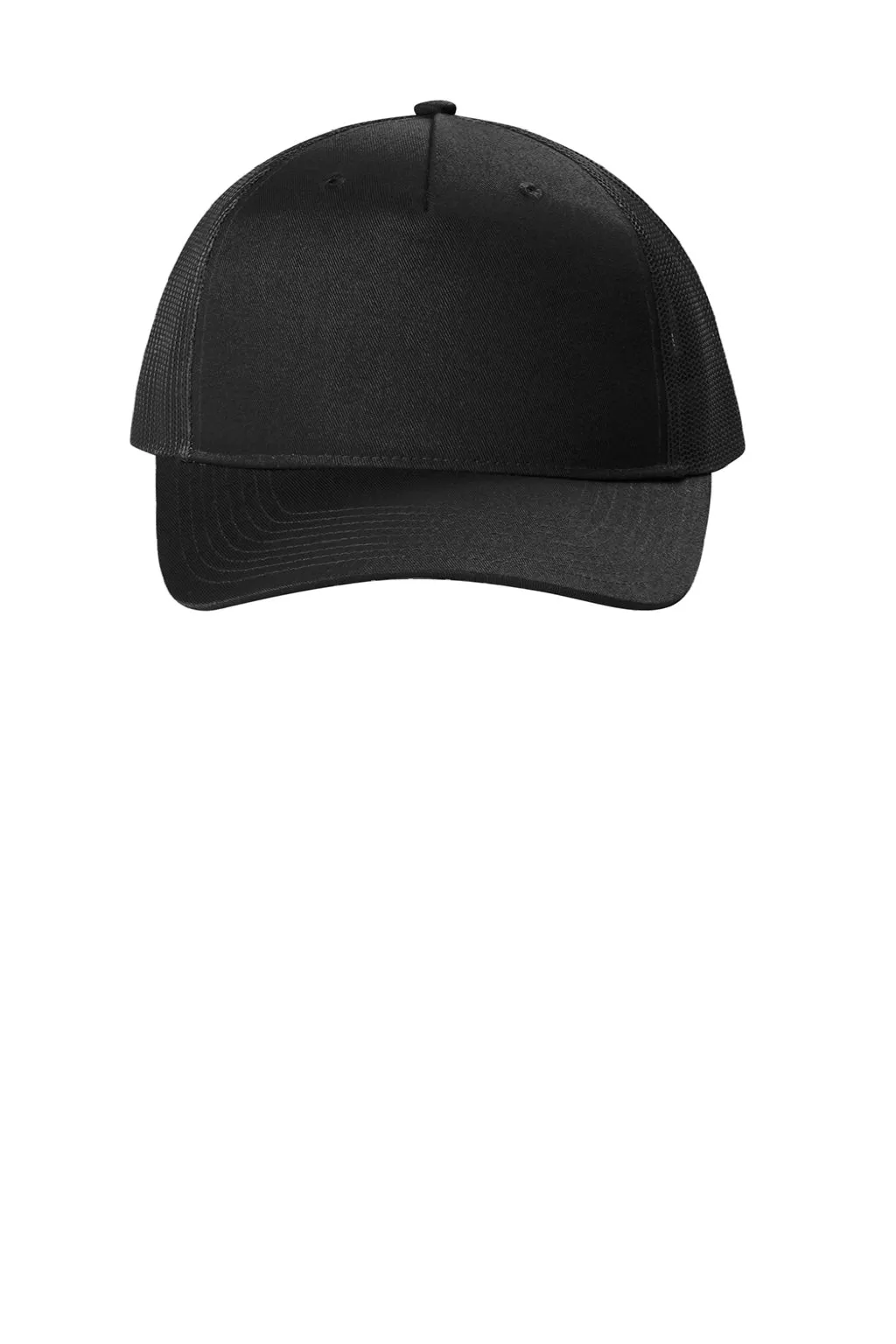 Port Authority Hats Mens Snapback Trucker Hat - Black