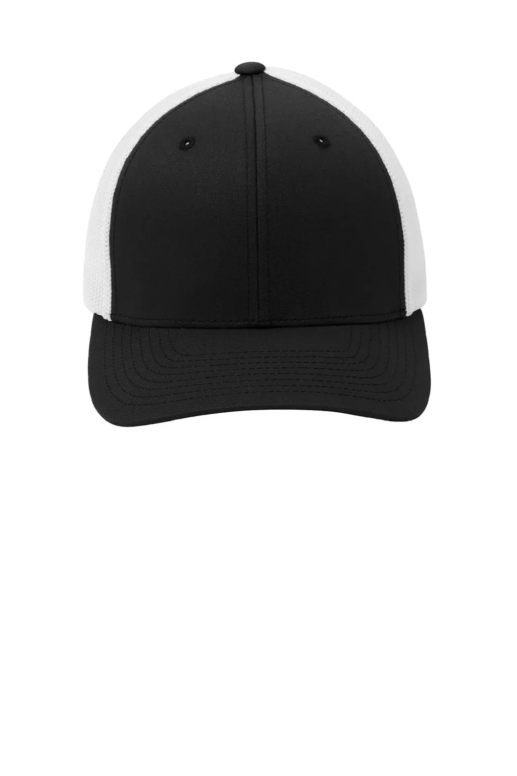 Port Authority Hats Mens Stretch Fit Hat - Black/White