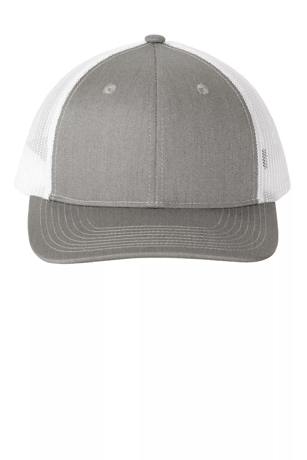 Port Authority Hats Womens Snapback Ponytail Trucker Hat - Heather Grey/White