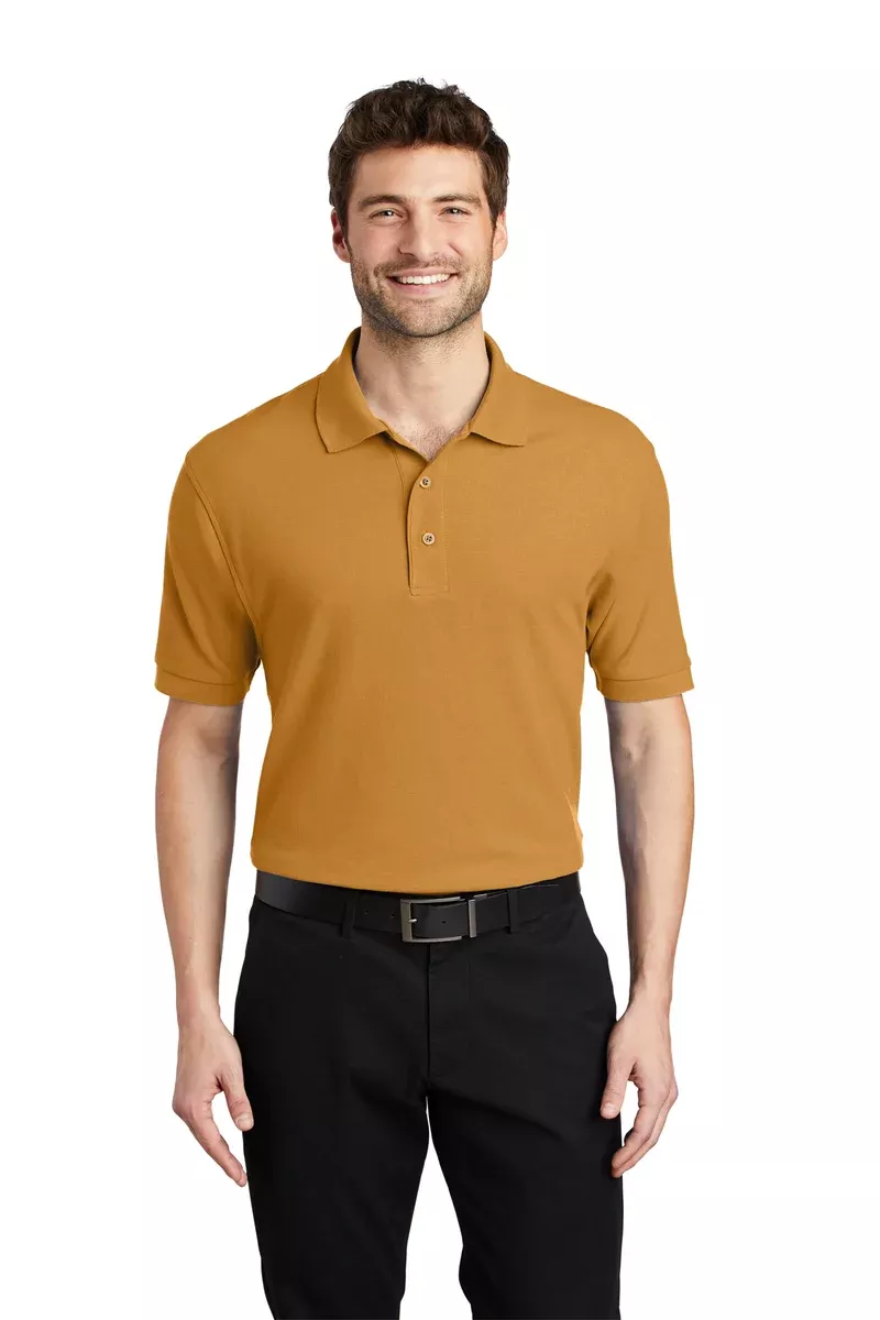 Port Authority K500 Silk Touch Polo - Gold