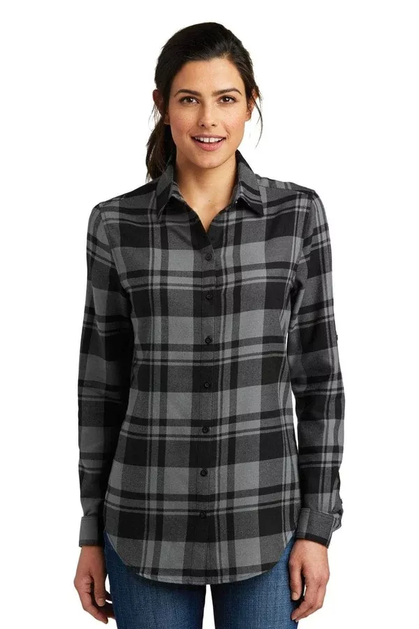Port Authority Ladies Plaid Flannel Tunic-LW668