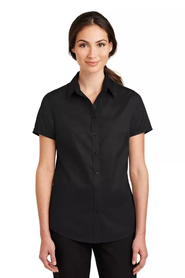 Port Authority Ladies Short Sleeve SuperPro™ Twill Shirt. L664