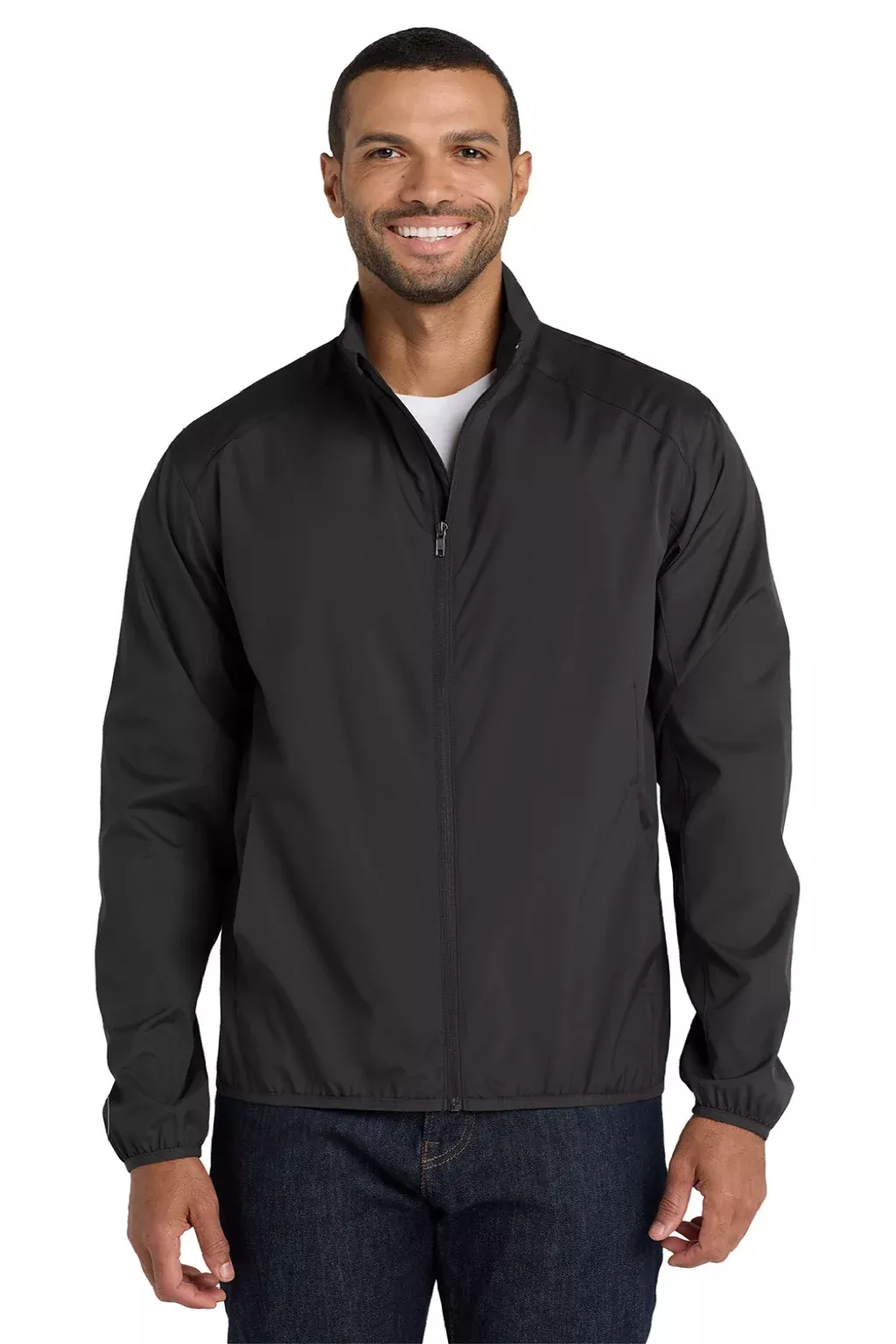 Port Authority Mens Zephyr Wind & Water Resistant Full Zip Jacket - Black