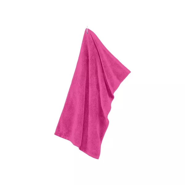 Port Authority Pop Raspberry Grommeted Microfiber Golf Towel