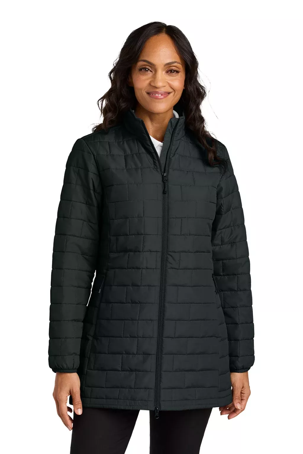 Port Authority Womens C-FREE Brick Full Zip Jacket - Deep Black