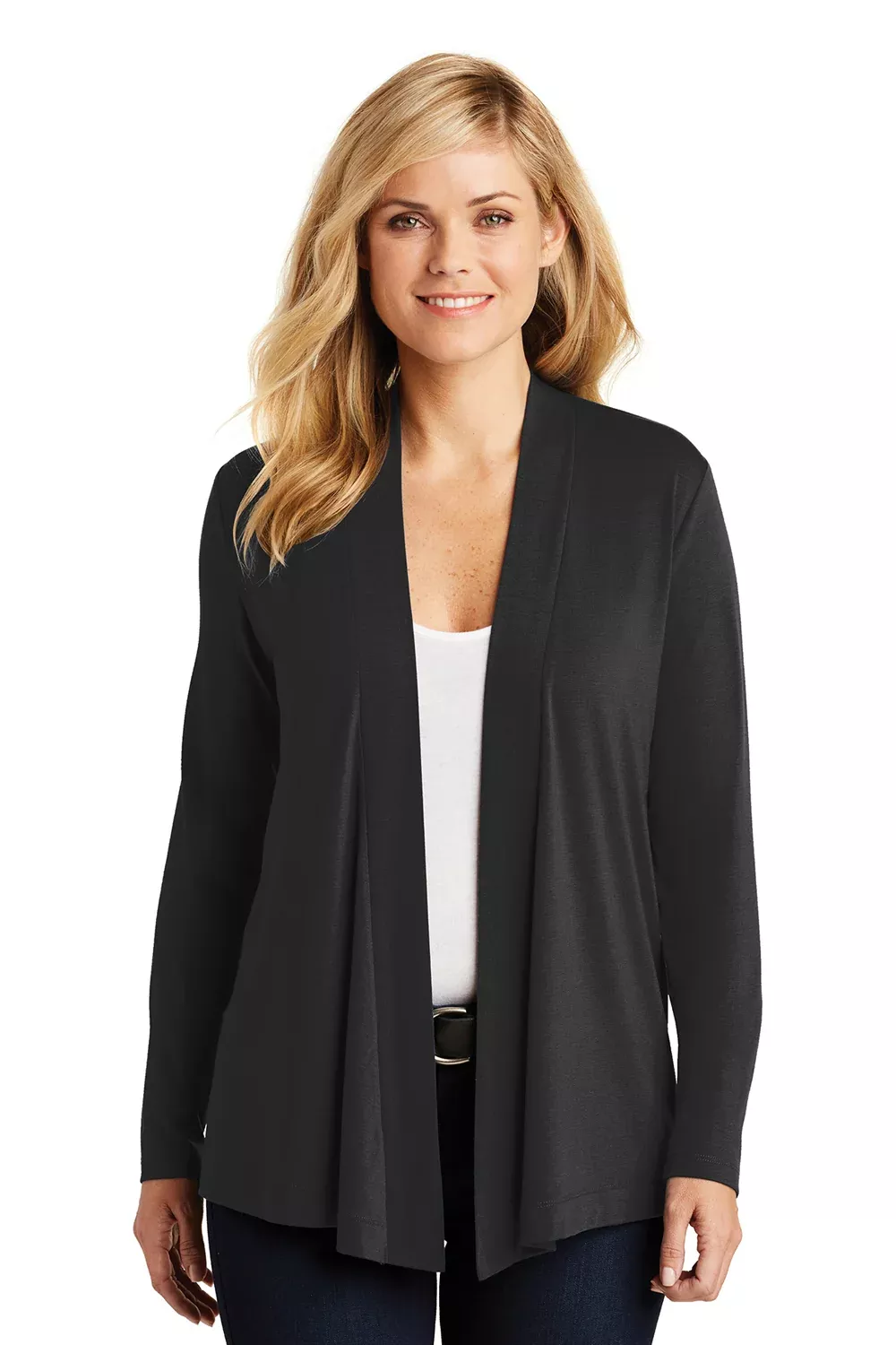 Port Authority Womens Concept Long Sleeve Cardigan Sweater - Black