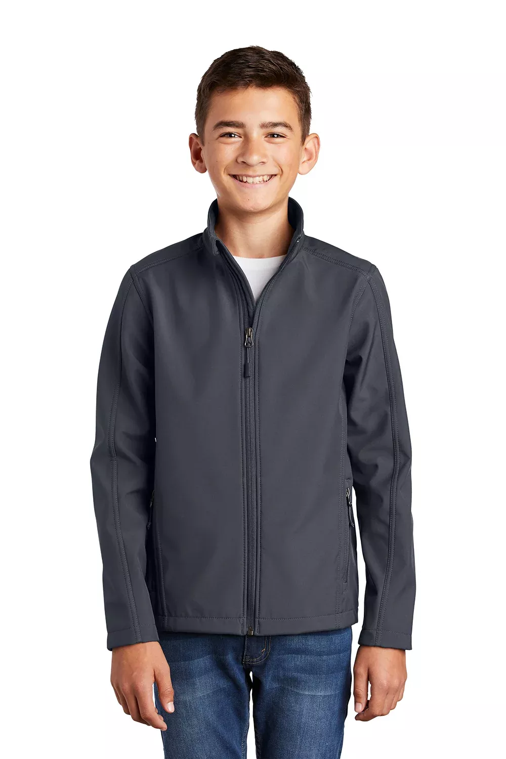 Port Authority Youth Core Wind & Water Resistant Full Zip Jacket - Battleship Grey