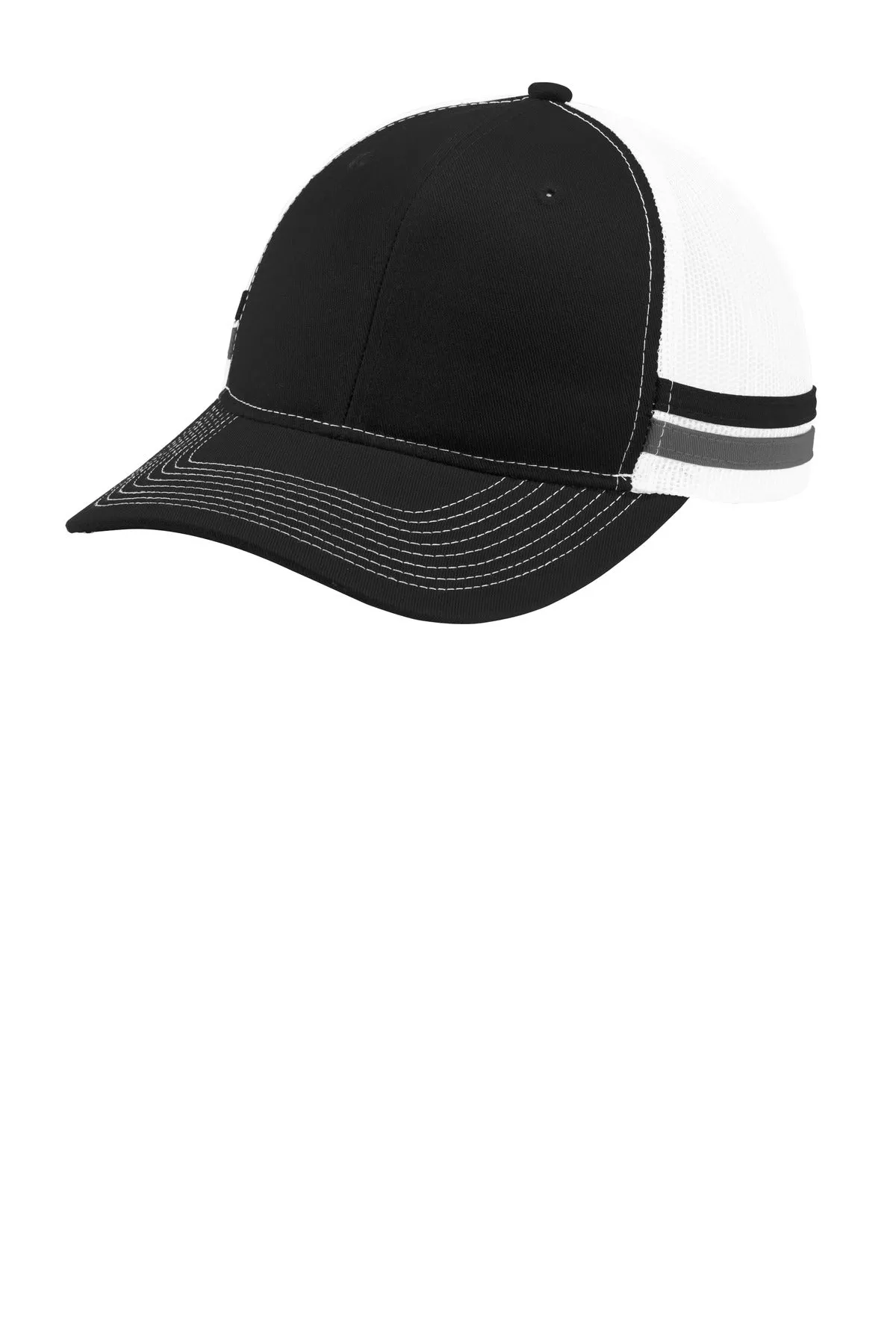Port AuthorityTwo-Stripe Snapback Trucker Cap. C113