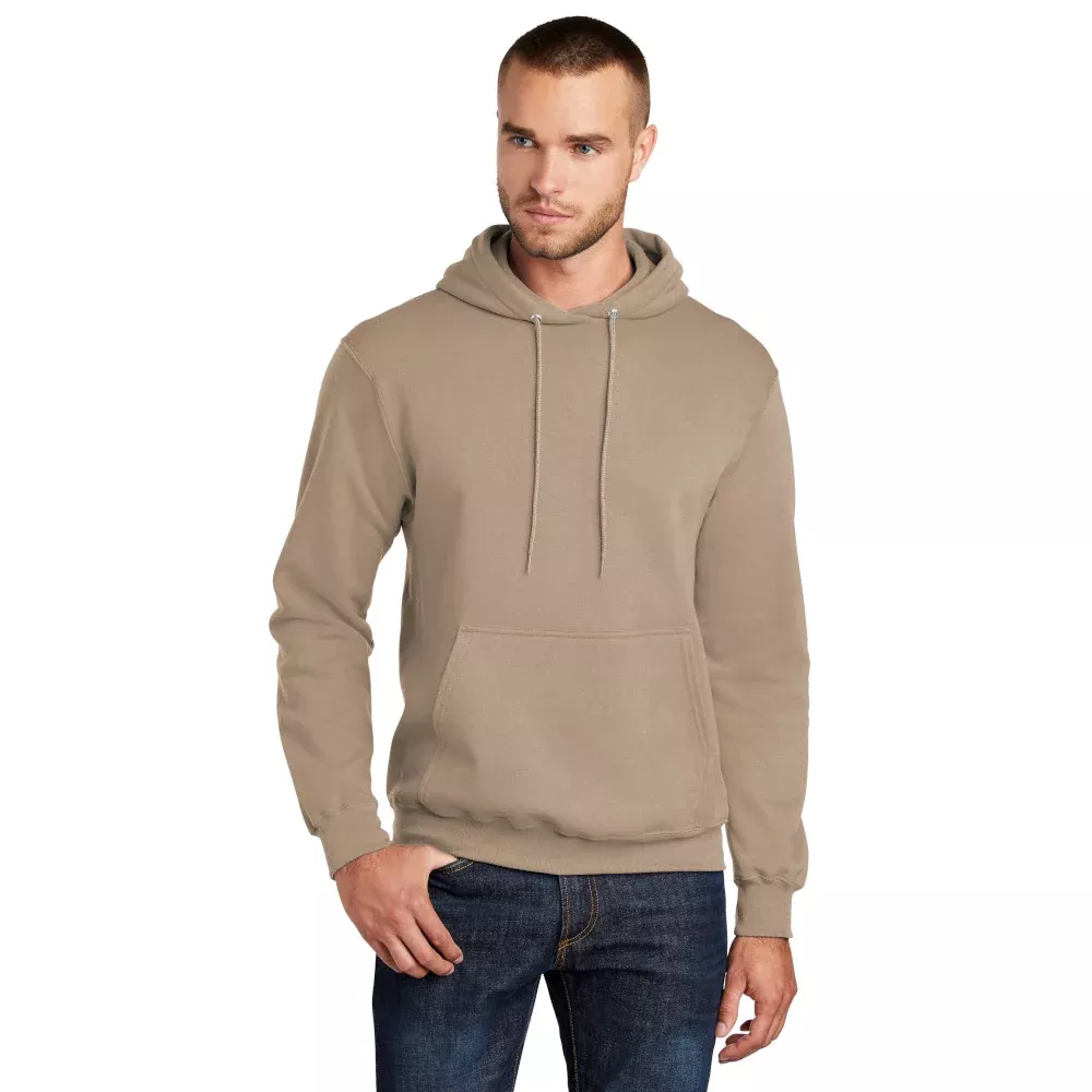 Port & Company PC78H Core Fleece Pullover Hooded Sweatshirt - Sand