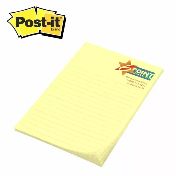 Post-it Canary Yellow Custom Printed Notes 4" x 6"