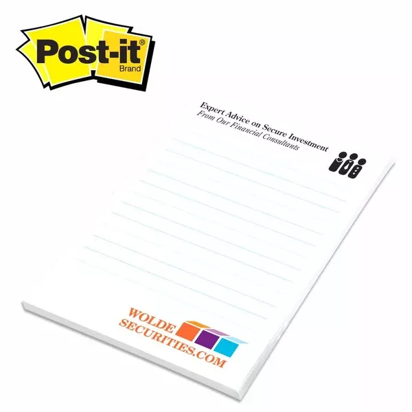 Post-it White Custom Printed Notes 4" x 6"