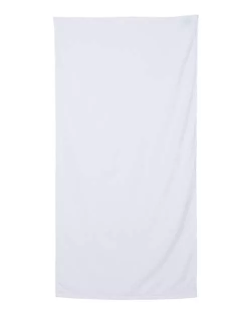 Q-Tees QV3060 Velour Beach Towel – 100% Cotton, Velour One Side/Terry Loop Other Side | 30"W x 60"L