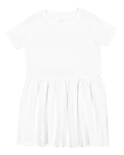Rabbit Skins 5333 Toddler Girls Fine Jersey Dress – 4.5 oz. 100% CRSC Fine Jersey | 2T–5/6