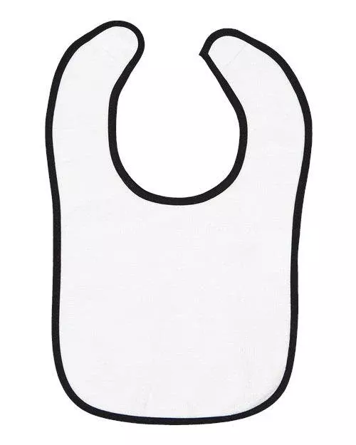 Rabbit Skins Infant Contrast Trim Terry Bib. 1003